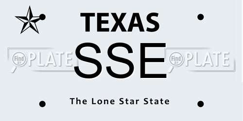 SSE Texas License Plate