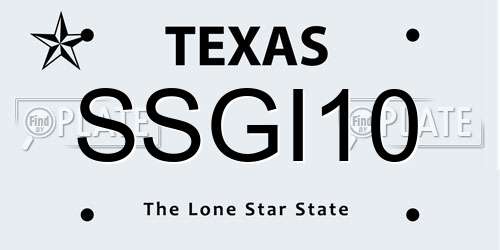 SSGI10 Texas License Plate