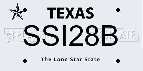 SSI28B Texas License Plate