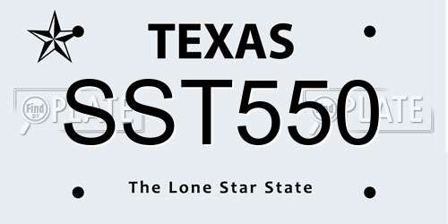 SST550 Texas License Plate
