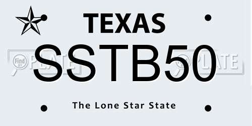 SSTB50 Texas License Plate