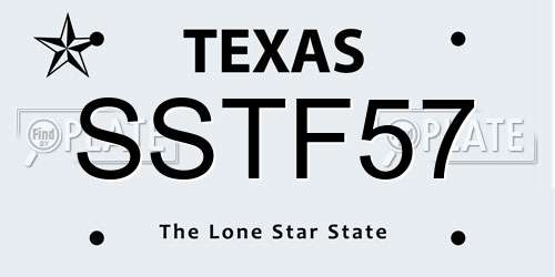 SSTF57 Texas License Plate