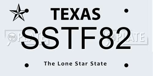 SSTF82 Texas License Plate