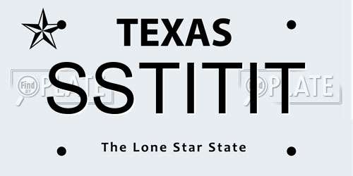 SSTITIT Texas License Plate