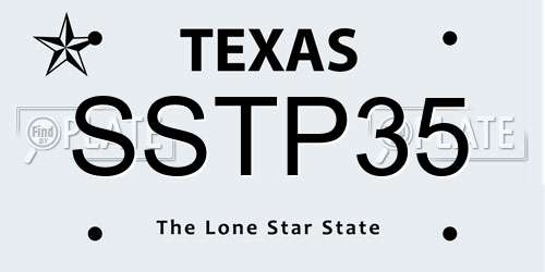 SSTP35 Texas License Plate