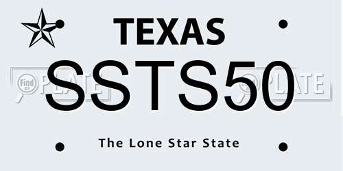 SSTS50 Texas License Plate