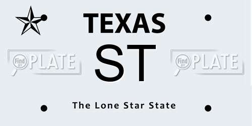 ST Texas License Plate