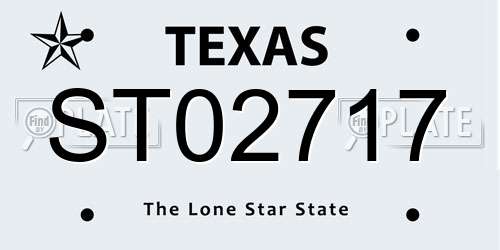 ST02717 Texas License Plate