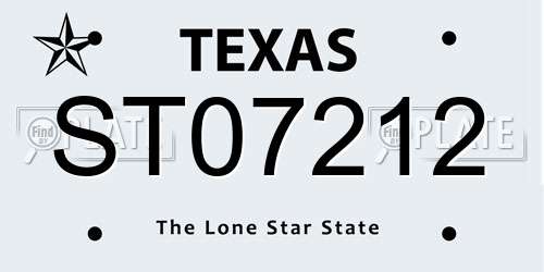 ST07212 Texas License Plate