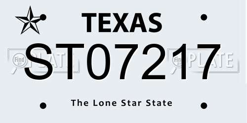 ST07217 Texas License Plate