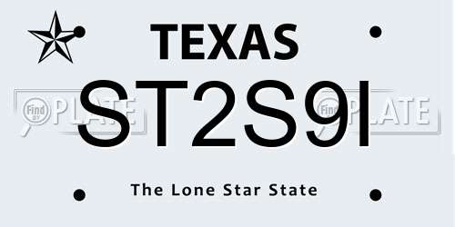 ST2S9I Texas License Plate