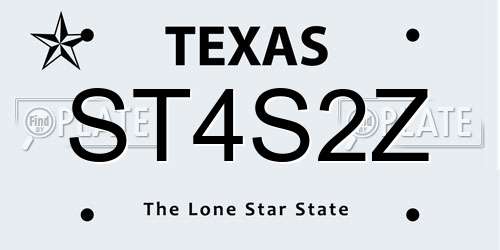 ST4S2Z Texas License Plate