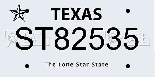 ST82535 Texas License Plate