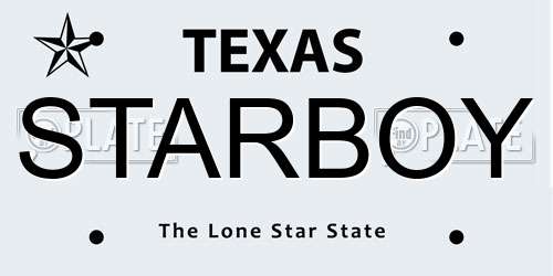 STARBOY Texas License Plate