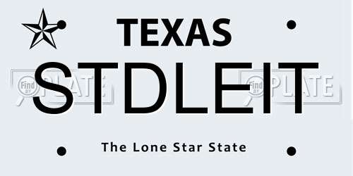STDLEIT Texas License Plate