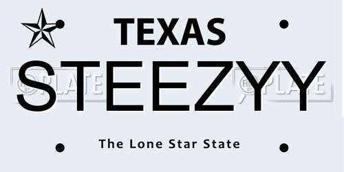 STEEZYY Texas License Plate
