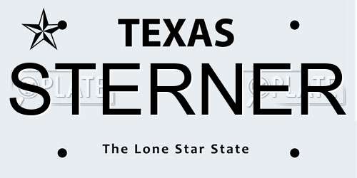 STERNER Texas License Plate