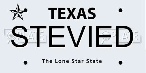 STEVIED Texas License Plate