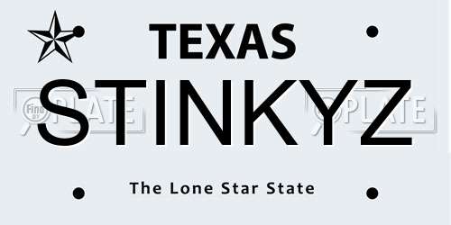 STINKYZ Texas License Plate