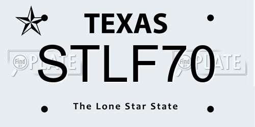 STLF70 Texas License Plate