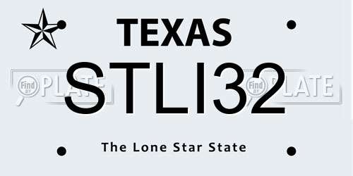 STLI32 Texas License Plate