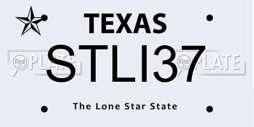 STLI37 Texas License Plate
