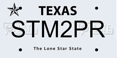STM2PR Texas License Plate