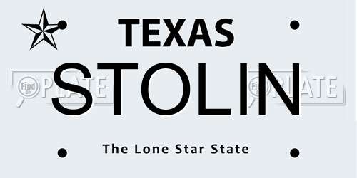 STOLIN Texas License Plate