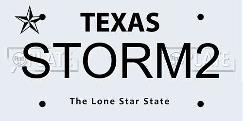 STORM2 Texas License Plate