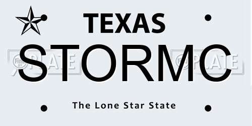 STORMC Texas License Plate
