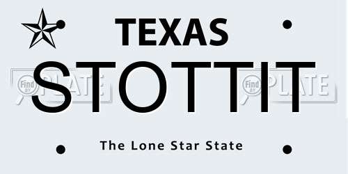 STOTTIT Texas License Plate