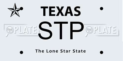 STP Texas License Plate