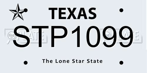 STP1099 Texas License Plate