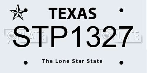 STP1327 Texas License Plate