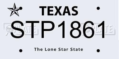 STP1861 Texas License Plate