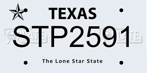 STP2591 Texas License Plate