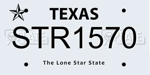 STR1570 Texas License Plate