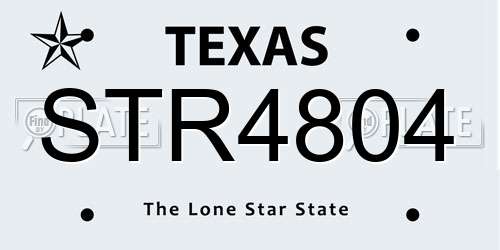 STR4804 Texas License Plate