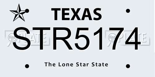 STR5174 Texas License Plate