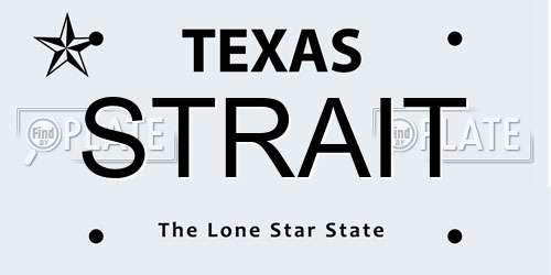 STRAIT Texas License Plate