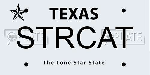 STRCAT Texas License Plate