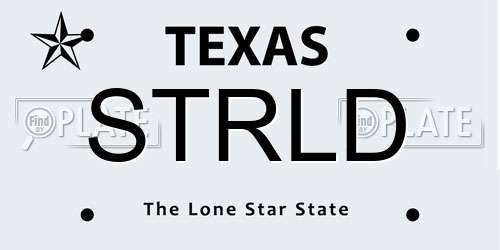 STRLD Texas License Plate