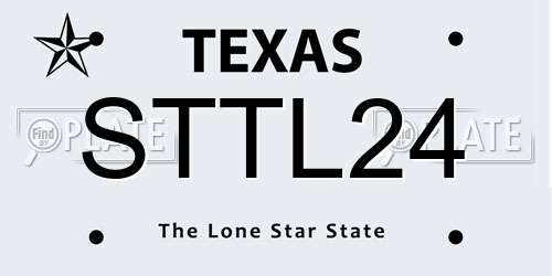 STTL24 Texas License Plate