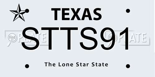 STTS91 Texas License Plate
