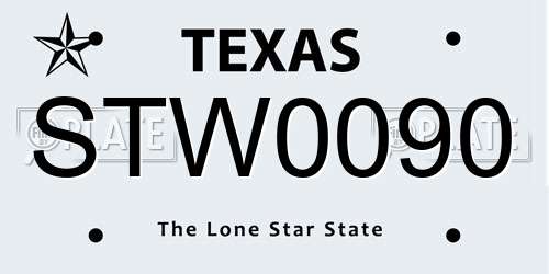 STW0090 Texas License Plate