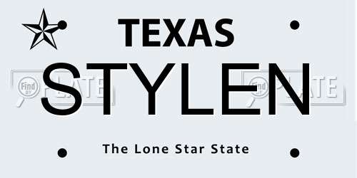 STYLEN Texas License Plate