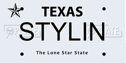 STYLIN Texas License Plate