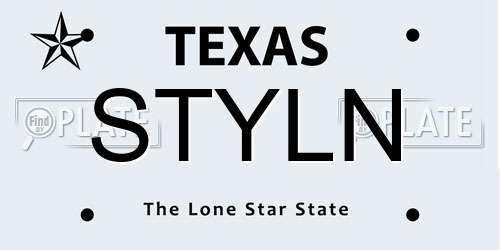 STYLN Texas License Plate