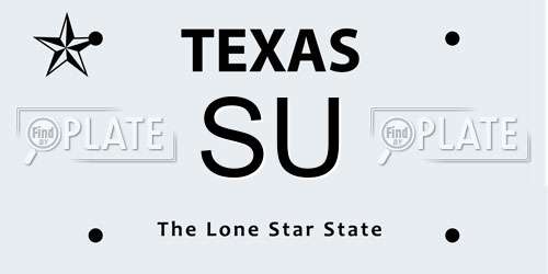 SU Texas License Plate