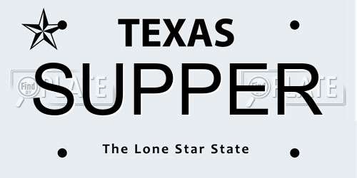 SUPPER Texas License Plate